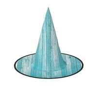 NEZIH Carta da parati strutturata in legno stampato Halloween cappello accessorio adulto vestito festa cono cappello strega per donne, bambini, ragazze, ragazzi