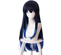 NEZIH Demon Slayer Kimetsu No Yaiba Hashibira Inosuke Parrucca Cosplay Gradiente Parrucca Capelli Lisci Lunghi Parrucche Costume Carnevale Halloween, Con Cappuccio Parrucca, Accessori