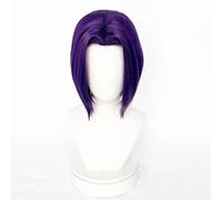 NEZIH New Teen Titans Raven Parrucche Cosplay, Capelli Corti Viola, Adatto per Feste di Halloween, Esposizioni di Anime, con Berretto per Parrucca, Regalo Dell'anime