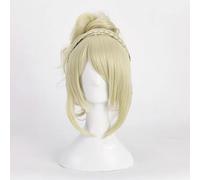 NEZIH Parrucca Cosplay Anime, Parrucca Final FANTASY15 Lunafreya Nox Fleuret, Parrucca Bionda di Lino, con Cappuccio Parrucca, Adatto per Halloween, Feste, Carnevali, Vita Notturna, Concerti