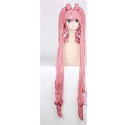 NEZIH Parrucca Cosplay Anime Sailor Moon Chibiusa Costume Cosplay Sailor Chibi Donna Parrucche Sintetiche Resistenti al Calore Rosa, Buono per La Festa di Halloween, con Cuffia per Parrucca