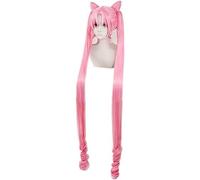 NEZIH Parrucca Cosplay Sailor Moon Sailor Chibi Parrucca,Long Braids Pink Parrucca,con Rete per Parrucca Gratuita,Halloween Costume Cosplay,per Festa Carnevale Natale, Accessori Decorativi,A
