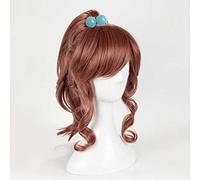 NEZIH Parrucca Cosplay Sailor Moon Sailor Jupiter Parrucca,Long Brown Parrucca,con Rete per Parrucca Gratuita,Halloween Costume Cosplay,per Festa Carnevale Natale, Accessori Decorativi,Blu