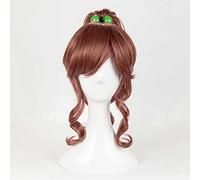 NEZIH Parrucca Cosplay Sailor Moon Sailor Jupiter Parrucca,Long Brown Parrucca,con Rete per Parrucca Gratuita,Halloween Costume Cosplay,per Festa Carnevale Natale, Accessori Decorativi,Verde