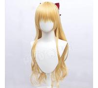 NEZIH Sailor Moon Cosplay Sailor Venus Parrucca Abbigliamento Golden Long Capelli Capelli Parrucca Sintetica + Accessori for Capelli + Cappuccio for Parrucca, Accessori Decorativi