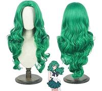 NEZIH Sailor Moon Mercury Mars Giove Venus Urano Neptune Pluto Saturn Chibi Parrucche Cosplay for Halloween Party Sailor Jupiter Parrucca, Accessori Decorativi da Donna, Regalo Dell'anime