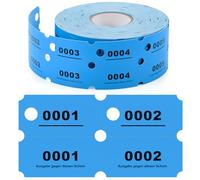 Nezyo 1-1000 Rotolo di Gettoni Biglietto Guardaroba Scontrini Numerati Buoni Bevande e Pasti Servizio Lavanderia per Eventi Negozi Fiere Bar Matrimoni Feste(Blu)