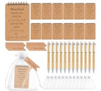 Nezyo 12 Set Regalo di Ringraziamento per Colleghi Mini Blocco Note a Spirale Penna a Sfera Legna Taccuino Tascabile Regalo di Addio per Natale Cambio di Lavoro Regalo di Pensionamento(Manchmal)
