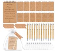 Nezyo 12 Set Regalo di Ringraziamento per Colleghi Mini Blocco Note a Spirale Penna a Sfera Legna Taccuino Tascabile Regalo di Addio per Natale Cambio di Lavoro Regalo di Pensionamento(Mögest)