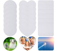 Nezyo 21 tappetini per mouse a sublimazione, vuoti, per sublimazione, antiscivolo, in gomma, rotondi, rettangolari, a forma di cuore, per fai da te, trasferimento, stampa a caldo