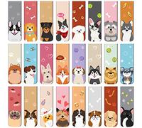 Nezyo 48 Segnalibri Magnetici con Cani Gatti Carini Clip Magnetiche per Pagine con Cuccioli Segnapagina con Animali per Libro Lettura per Bomboniere Festa Compleanno, 24 Disegni(Cane)