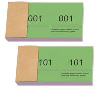 Nezyo Blocchetti Numerati da 1 a 200 Biglietti Numeri Sorteo Comandano con Numeri Bigliettini a Doppio Blocco Num 10x5 cm per Guardaroba Riffa Eventi Feste Fiere(Verde)