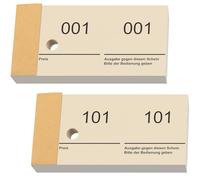 Nezyo Blocchetti Numerati da 1 a 200 Biglietti Numeri Sorteo Comandano con Numeri Bigliettini a Doppio Blocco Num 10x5 cm per Guardaroba Riffa Eventi Feste Fiere(Giallo chiaro)