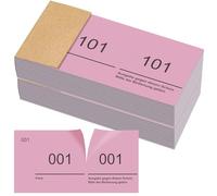 Nezyo Blocchetti Numerati da 1 a 200 Biglietti Numeri Sorteo Comandano con Numeri Bigliettini a Doppio Blocco Num 10x5 cm per Guardaroba Riffa Eventi Feste Fiere(Rosa)
