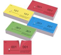 Nezyo Blocchetti Numerati da 1 a 400 Biglietti Numeri Sorteo Comandano con Numeri Bigliettini a Doppio Blocco Num 10x5 cm per Guardaroba Riffa Eventi Feste Fiere(Colore Classico)