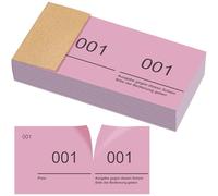 Nezyo Blocchi di Numeri Doppi 1-100 Blocchi di Numeri 10 cm x 5 cm per Guardaroba, Eventi, Feste, Fiere e Intrattenimento(Rosa)