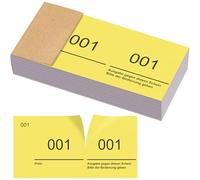 Nezyo Blocchi di Numeri Doppi 1-100 Blocchi di Numeri 10 cm x 5 cm per Guardaroba, Eventi, Feste, Fiere e Intrattenimento(Giallo)