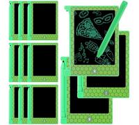 Nezyo Confezione da 12 tavolette da scrittura LCD con guscio verde, mini tavoletta da disegno da 11,6 cm, forniture per feste di compleanno a tema cartoni animati, regali di fine anno