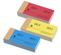 Nezyo Set di 3 Blocchi di Numeri Doppi 1-100 Blocchi di Numeri 10 cm X 5 cm per Guardaroba, Eventi, Feste, Fiere e Intrattenimento(Rosso Giallo Blu)