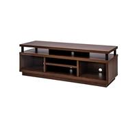 Iris Ohyama, Porta TV/Mobile TV/TV Porta TV in Legno/Porta TV con 5 Ripiani Aperti/TV Fino a 55, Legno massello, Fori passacavi, Ufficio, Soggiorno - TV Cabinet Middle OTS-125M - Marrone