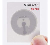 NFC Tags Stickers Etichetta Adesivo Compatibile con Amiibo Tagmo, NTAG215 | 540 Byte, Etichetta di Forma Rotonda Colore Trasparente da TimesKey-Confezione da 55 Pezzi