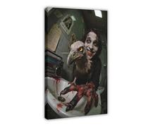 NFDVFHFRQ Poster su tela con avvoltoio mutante del WC, decorazione artistica da parete per soggiorno, camera da letto, 50 x 75 cm