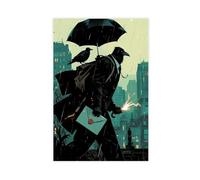 NFDVFHFRQ Poster su tela con stampa astratta di un messaggero (3), decorazione artistica da parete per soggiorno e camera da letto, 50 x 75 cm