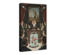 NFDVFHFRQ Poster su tela con stampa di cervello di tigre, decorazione per camera da letto, ufficio, stanza, regalo, 50 x 75 cm