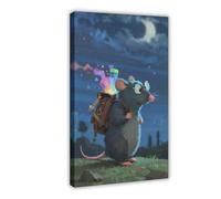 NFDVFHFRQ Poster su tela, motivo: talpa arcobaleno, frammenti di memoria, decorazione per camera da letto, ufficio, camera da letto, regalo, 20 x 30 cm