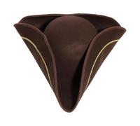 NFEKLFI Cappello Pirata Cappello da pirata a tricorno, cappello capitano marrone for adulti, uomini e donne, accessori for costumi, squisita fotografia, festa(Coffee 1)