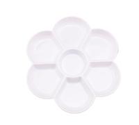 NFEKLFI tavolozza per dipingere Ceramic Imitation Plum Blossom Palette Plastic Watercolor Painting Traditional Chinese Compartments Pigment(White)