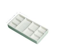 NFEKLFI tavolozza per dipingere Ceramic Multi-Compartment Palette Chinese Ink, Watercolour, Oil And Gouache Paint palettes Multi-Purpose Porcelain Plate(White)
