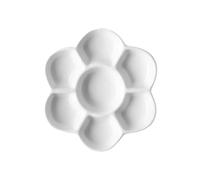 NFEKLFI tavolozza per dipingere Simple Ceramic Multi-Grid Palette Watercolor Gouache Painting Art Supplies White Porcelain(15x15cm)