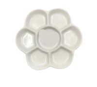 NFEKLFI tavolozza per dipingere Simple Ceramic Multi-Grid Palette Watercolor Gouache Painting Art Supplies White Porcelain(10.5x10.5cm)