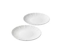 Nff Set Di 2 Piatti Da Portata In Ceramica Bianca Da 8 Pollici, Piatti Bassi Da Portata For Pasta, Insalata, Dessert, Lavabili In Lavastoviglie.