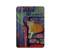 NFFBGFD Il Dolce Far Nulla, poster retrò in metallo con stampa retrò, arte chic retrò, pittura in ferro, per bar, grotte, bar, famiglia, garage, decorazione da parete, 20 x 30 cm