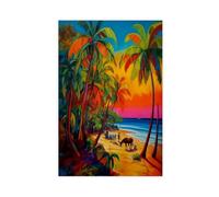 NFFBGFD Poster caraibico con immagine dei Caraibi, su tela, decorazione per camera da letto, paesaggio decorativo, regalo, 20 x 30 cm