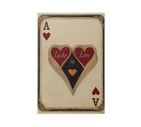 NFFBGFD Poster su tela con carte da gioco alla moda, decorazione per camera da letto, paesaggio decorativo, idea regalo, 50 x 75 cm