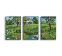 NFFBGFD Poster su tela con scritta "Child Playing İn The Stream", decorazione per camera da letto, idea regalo, 30 x 45 cm