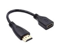 NFHK 15 cm Mini HDMI Tipo-C Presa Femmina a HDMI Tipo-A Maschio Adattatore Cavo di Estensione per Fotocamera HDTV 4K 1080P