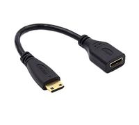 NFHK 15 cm Mini HDMI Tipo-C Presa Femmina a Mini HDMI Maschio Adattatore Cavo di Estensione per Fotocamera HDTV 4K 1080P