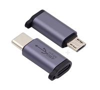 NFHK 2 pz/lotto USB2.0 8P Femmina a Micro USB Tipo-C USB-C Maschio Adattatore di Alimentazione 480Mbps Dati con Fori Catena