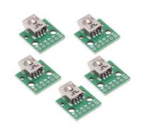NFHK 5 pezzi/set fai da te OEM USB 2.0 Mini-B femmina presa connettore orizzontale con montaggio PCB tipo saldato 480 Mbps