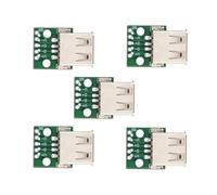 NFHK 5 pezzi/set fai da te OEM USB 2.0 Tipo-A Connettore femmina con flangia Montaggio PCB Tipo di saldatura 480 Mbps