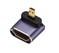 NFHK Adattatore convertitore da Micro HDMI maschio a HDMI 2.1 femmina, UHD, placcato oro, supporta HDTV 8K 60Hz