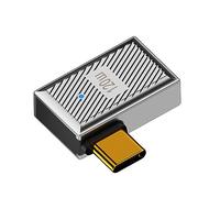 NFHK Adattatore da USB-C USB 3.1 tipo C maschio a USB 3.0 A femmina 10 Gbps OTG dati 120 W di potenza sinistra ad angolo retto adattatore in lega Shell Mecha Cyberpunk Style