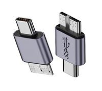 NFHK Adattatore dati da USB-C USB 3.1 tipo C maschio a micro USB 3.0 maschio, alimentazione dati 10 Gbps per disco SSD per laptop