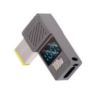 NFHK Adattatore USB C a CC, USB C femmina a CC 11,0x4,5 mm Barrel Jack Plug PD 100 W Adattatore di ricarica rapida per laptop con display di potenza