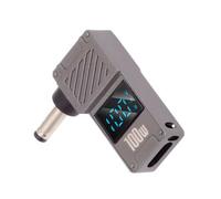 NFHK Adattatore USB C a CC, USB C femmina a DC 4,5x3,0 mm DE Barrel Jack Plug PD 100 W Adattatore di ricarica rapida per laptop con display di potenza