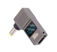 NFHK Adattatore USB C a CC, USB C femmina a DC 5,5x1,7 mm Barrel Jack Plug PD 100 W Adattatore di ricarica rapida per laptop con display di potenza